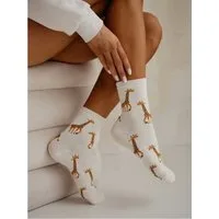Lycille Socken 1 Paar Lycille Socken 37/41 aus Baumwolle GIRAFFE
