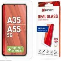 Displex Displayschutzglas Real Glass für Samsung Galaxy A35, Samsung Galaxy A55 5G, 1 Stück, Bildschirmschutz, Displayschutzfolie,Einfach anbringen,kratz-&stoßfest