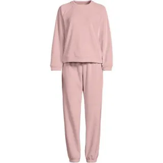 Lounge-Set aus Samt, Damen,  Pink, Polyester/Polyester-Mischung, by Lands' End
