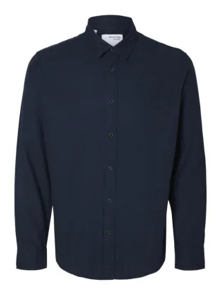 Selected - Hemd - Slhslimowen blau - Gr. - XL