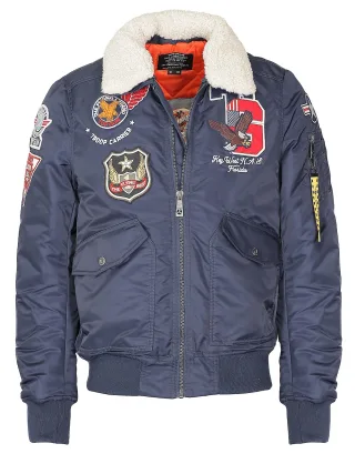 Top Gun Bomberjacke TG23002 mit Kunstfellkragen