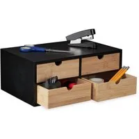 relaxdays Organizer Schreibtisch Organizer mit 4 Schubladen