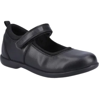 Hush Puppies Bianca SNR Mädchenschuhe Aus Schwarzem Leder