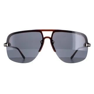 Tom Ford Aviator Herren Glänzend Hellbraun Blau Grau Hugo 02 FT1003