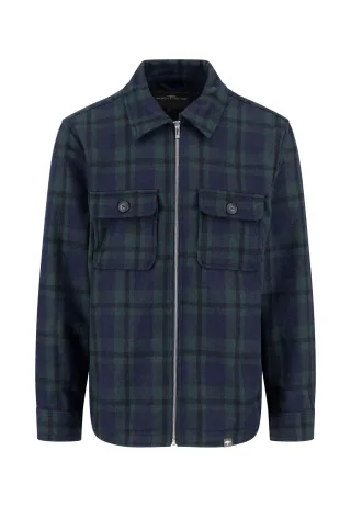 FYNCH-HATTON - Overshirt Checked dark navy - Gr. - 3XL