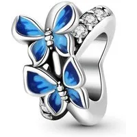 Gnoce Bead Gnoce Charm Schmetterling Silber FLC099