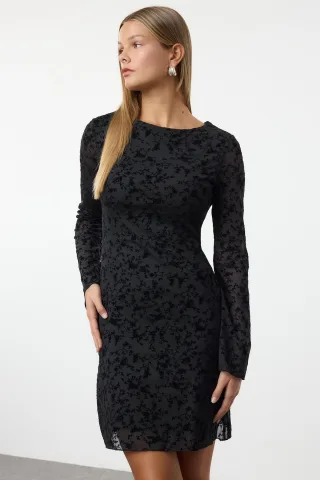 Damen Mini-Kleid, gerade geschnitten, lang, lässig/alltagstauglich, schmal geschnitten