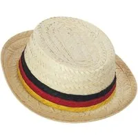Fries Strohhut Deutschland Strohhut Hut Gr. 58 cm WM EM Fußball Schwarz Rot Gold Strohhut