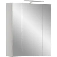 welltime Spiegelschrank FLORENZ, inkl. Beleuchtung, Breite 60 cm, 3 Spiegeltüren (TOPSELLER) in verschiedenen Farben erhältlich, Badmöbel, Badschrank, Schrank, Bad