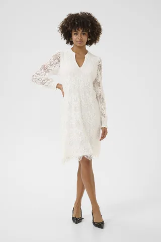 Kleid A-shape Spring Gardenia white