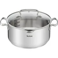 Tefal Kochtopf Duetto+, Edelstahl 18/10, hochglanzpoliert, Glasdeckel mit Siebfunktion