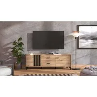 Home affaire Lowboard LAVAL, TV-Board, TV-Kommode, TV-Schrank, TV-Unterschrank, TV-Möbel, Modernes Lowboard in Artisan-Dekor mit viel Stauraum, Lamellen-Optik