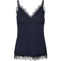 rosemunde Spaghettitop Billie Strap Top Vintage-Spitzenbesatz an Ausschnitt und Saum, feminin
