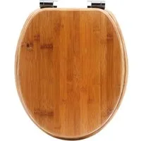 VEROSAN WC-Sitz BAMBUS, mit Absenkautomatik, Toilettensitz, WC Deckel, Metallscharnier