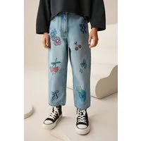 Next Gerade Jeans Jeans mit Doodle-Print (1-tlg)