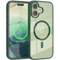 EAZY CASE Handyhülle Transparente Hülle mit MagSafe für iPhone 17 6,3 Zoll, TPU Hülle, flexibel, Clear Case Silikonhülle anti-kratz Backcover Grün