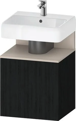 Duravit Qatego Waschtischunterbau wandhängend Eiche Schwarz Matt 490x420x645 mm - QA4077R91160000 QA4077R91160000