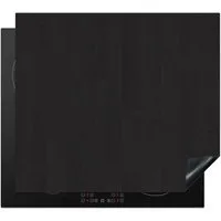 MuchoWow Herd-Abdeckplatte Regal - Schwarz - Muster, Vinyl, (1 tlg), Ceranfeldabdeckung Küche, Herdabdeckplatte Einteilig, 60x52 cm
