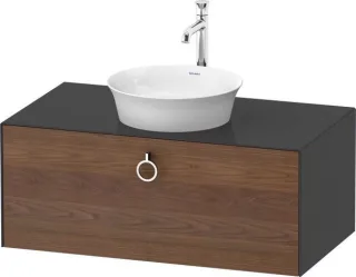 Duravit White Tulip Konsolenwaschtischunterbau wandhängend Amerikanischer Nussbaum & Graphit Matt & WT4981077H1
