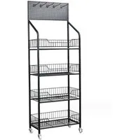BAYLI Mehrzweckregal Ladenregale Einzelhandel - 140x50x27 cm Supermarktregale - Verkaufsreg