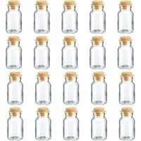 Thiru Gewürzbehälter Gewürzglas mit Korken 10 Stück - je 150 ml, (20-tlg), mit Korken