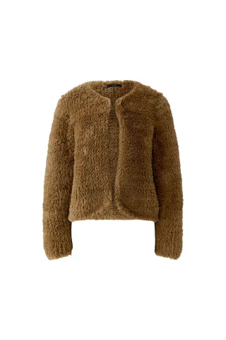 Oui - Strickjacke brown - Gr. - 36