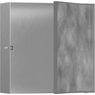 hansgrohe XtraStoris Wandnische 56085800 30x30x10cm, mit befliesbarer Tür, Edelstahl Optic