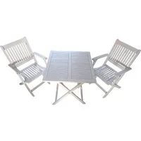 Sedex Balkonset Balkonset weiß gewischt Linus, Klappbar