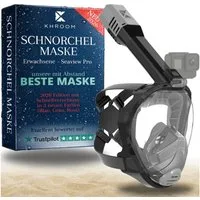 Khroom Schnorchel Schnorchelmaske Erwachsene Tauchermaske Vollgesichtsmaske Schnorcheln (geprüfte CO₂ Sicherheit, Vollgesichtsmaske Tauchmaske), Seaview Pro