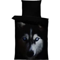 One Home Bettwäsche Wolf, Mikrofaser, 2 teilig, mit Wölfe Motiv