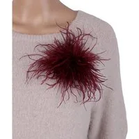 MIRROSI Brosche Edler Federbrosche, Feder-Anstecker im Boho-Vintage Stil, Ausgestattet mit Clip und Anstecknadel für sicheren Halt
