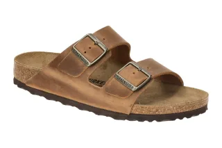 Birkenstock 1028401 Arizona BS Pantoletten cognac Fettleder anatomisches Fu?bett