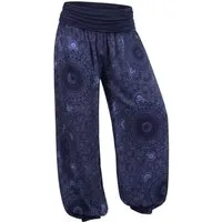 OriginalYou Haremshose Sommerhose Damen Wide Leg Flatterhose Hippie Boho mit elastischem Bund, sommerliches Design, Middle Waist