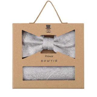 prince bowtie - Set Fliege + Einstecktuch h-beige - Gr. - OS