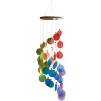 Saraswati Hängedekoration Muschelmobile "Spirale" regenbogenfarben 15x60cm