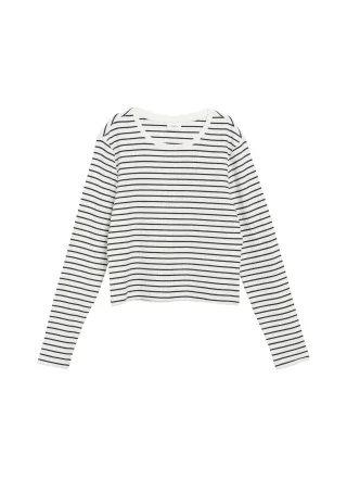s.Oliver - T-Shirt creme/schwarz - Gr. - 176