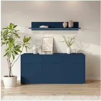 FORTE Sideboard Alice Springs, Sideboard, Breite 184,2 cm, viel Stauraum, Schubkästen mit Vollauszug, Push to open, grifflos