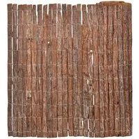 vidaXL Gartenzaun Rindenzaun Braun 100 x 600 cm Rinde, (1-St)