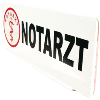 Clip Einsatzschild für die Sonnenblende NOTARZT