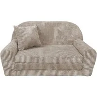 FORTISLINE Kindersofa Mini-Sofa Rosalia aus Cord – Komfort, Stil und Sicherheit für Ihr Kind, zusammenklappbar, waschbarer Bezug, keine Montage erforderlich