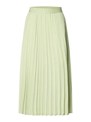 selected women - SLFMILLIE HW ANKLE PLISSE SKIRT B Lint - Gr. - 40