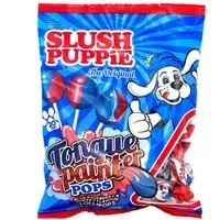 Slush Puppie Süßigkeit, 1 x 20 St., Tongue Painter Pops – Blue Raspberry & Cherry