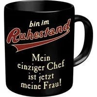 RAHMENLOS® Tasse Kaffeebecher als Geschenk für den Rentner - bin im Ruhestand, Keramik