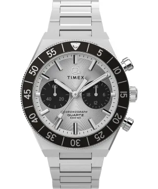Timex Q Timex Continental Silber Herren Armbanduhr TW2Y55800