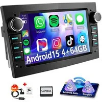 ESSGOO 7'' Android 15 Autoradio für Opel Astra H/Corsa C/D/Vectra C/Zafira h Autoradio (RDS, 4+64GB(optional), DAB (optional), FM, DAB+ (optional), SWC, Apple Carplay Android Auto GPS Navi WIFI BT EQ)