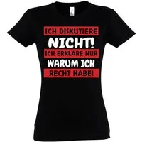Youth Designz T-Shirt "Ich diskutiere nicht" Damen T-Shirt Print lustig Statement Geschenk mit witzigen Aufdruck für Frauen