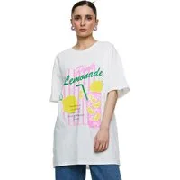 Worldclassca T-Shirt Worldclassca Oversized Print PINK LEMONADE T-Shirt Sommer Oberteil