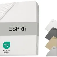 Esprit Spannbettlaken PREMIUM Spannbettlaken, Mischgewebe, Gummizug: rundum, (1 Stück), 100 x 200 cm in Weiss