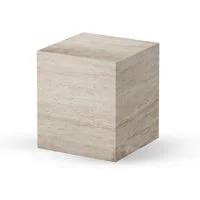 KHG Beistelltisch Garten-Beistelltisch in Beton-Optik aus Magnesiumoxid (Quaderform 200 kg belastbar, wetterfest UV-beständig, 45x50x45 cm), Extrem belastbar