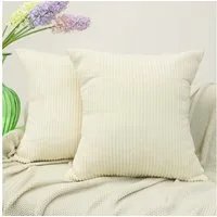Amilian Dekokissen Sofakissen Couchkissen 2er Set - mit Füllung und Kissenbezug, weich, Hotelverschluss, formstabil